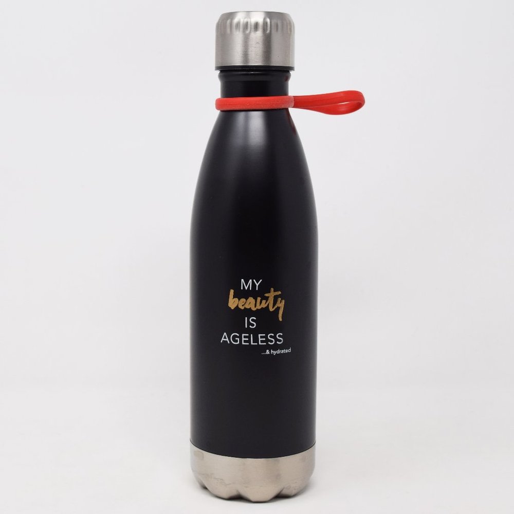 AARP Lets Disrupt Aging Water Bottle My Beauty Is Ageless Hydrated Stainless New